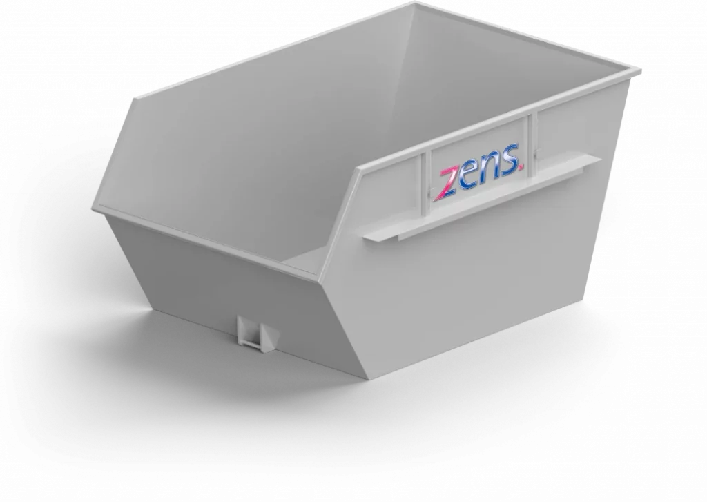 absetzcontainer mit niedriger schüttewand